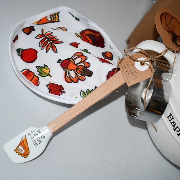 Mud Pie Festive Fall Collection Thanks 4-Piece Mixing Bowl Set #40420008 NWT - Picture 2 of 6